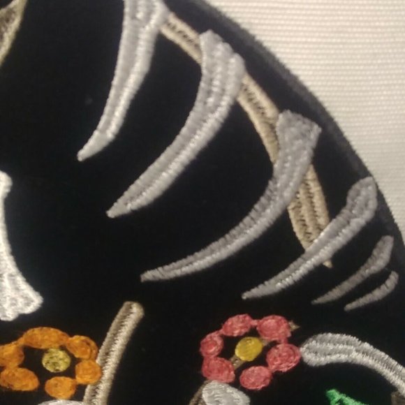 Dia de los Muertos Doggy Skeleton Decorative Pillow - Picture 3 of 5